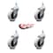 Service Caster 3 Inch Thermoplastic Rubber Wheel 1/2 Inch Threaded Stem Caster SCC, 4PK SCC-TS05S310-TPRS-121315-4 - alternate 1